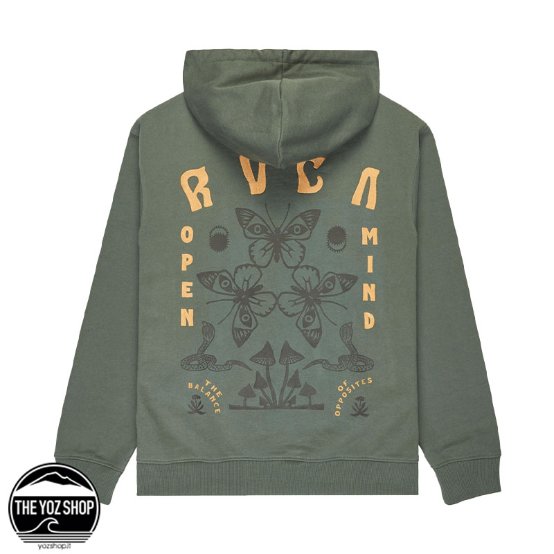 RVCA - Felpa - Butterfly Poster - Balsam Green - immagine 2
