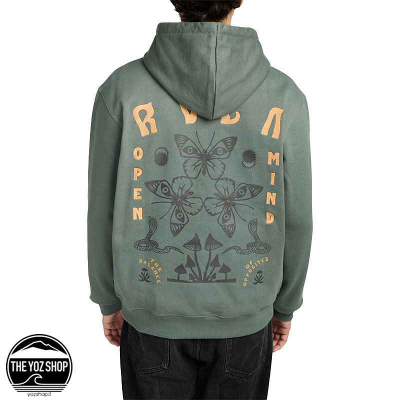 RVCA - Felpa - Butterfly Poster - Balsam Green - immagine 4