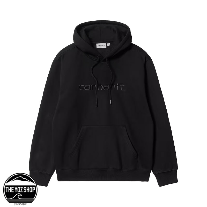 CARHARTT WIP - Felpa - Hooded Carhartt Sweatshirt - Black / Black