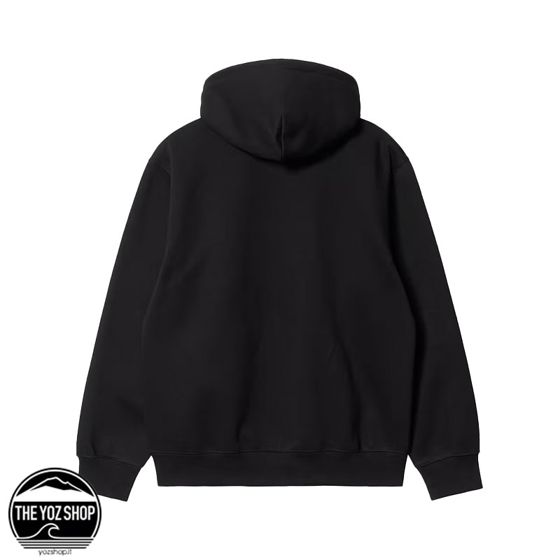 CARHARTT WIP - Felpa - Hooded Carhartt Sweatshirt - Black / Black - immagine 2