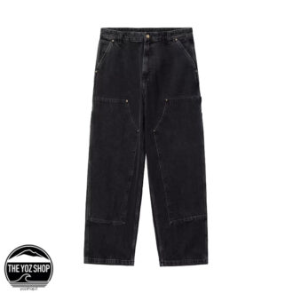 CARHARTT WIP - Pant - Nash Double Knee Pant - Black, Stone washed