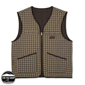 HUF - Gilet - Poynter Reversible Vest - Clay