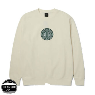 HUF - Felpa - Transit Authority Crewneck Sweatshirt - Bleach