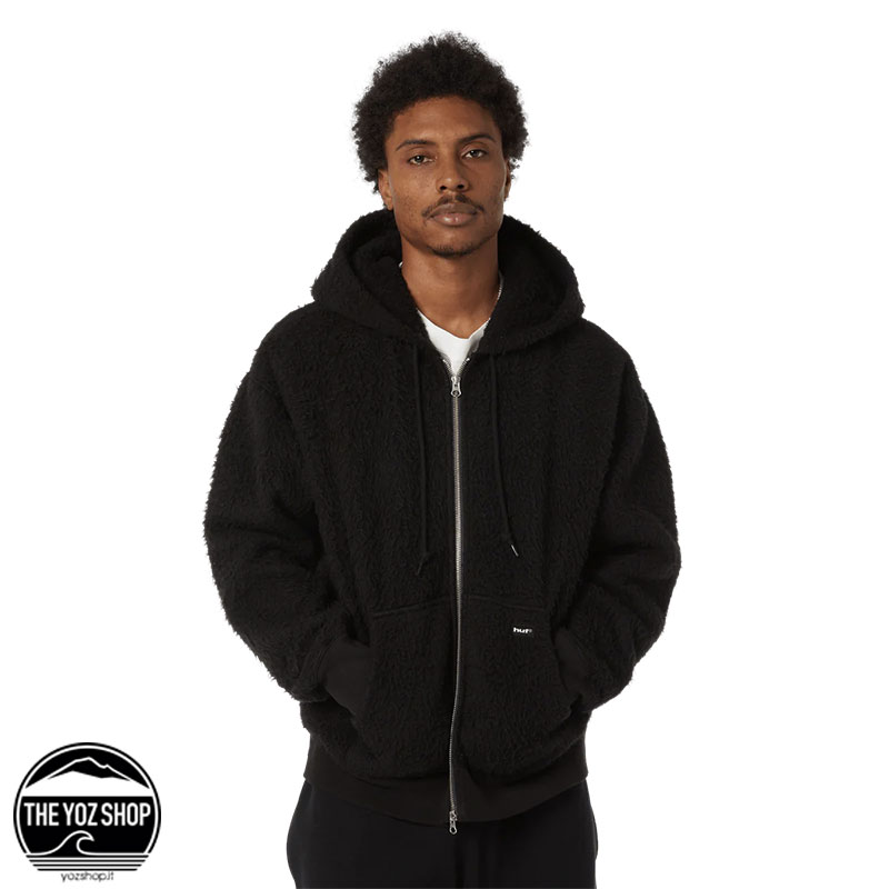 HUF - Giacca - Corso Heavyweight FullZip Hoodie - Black - immagine 3