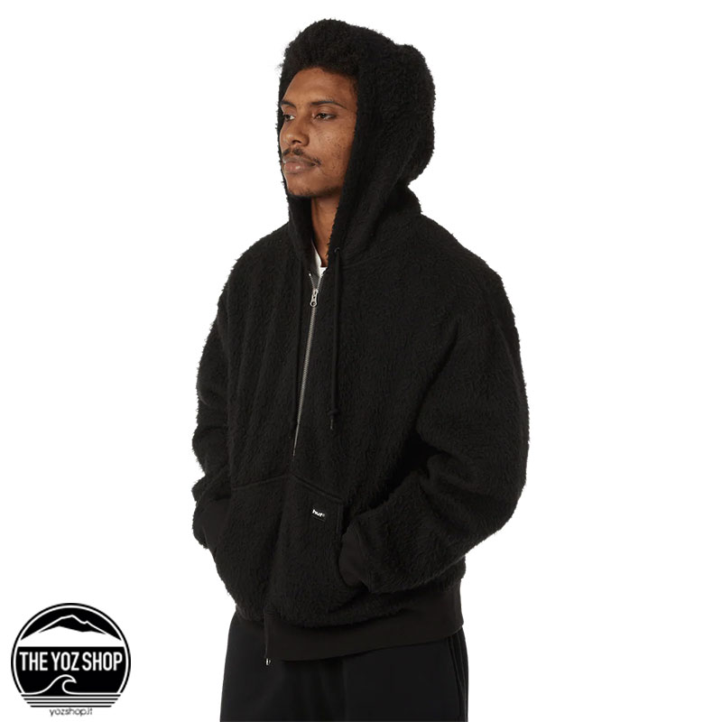 HUF - Giacca - Corso Heavyweight FullZip Hoodie - Black - immagine 4